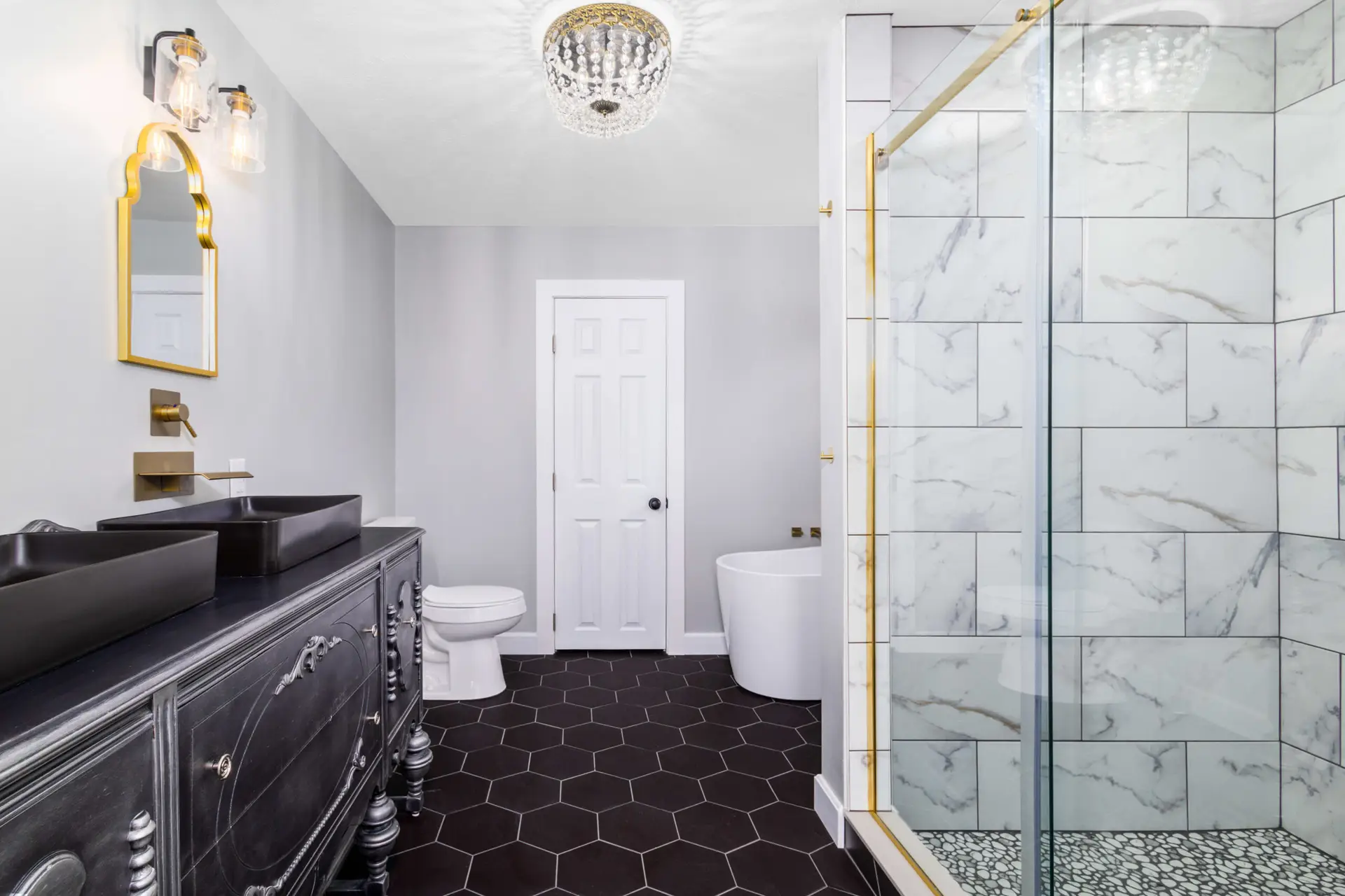 Custom bathroom renovation by Steel Valley Contracting